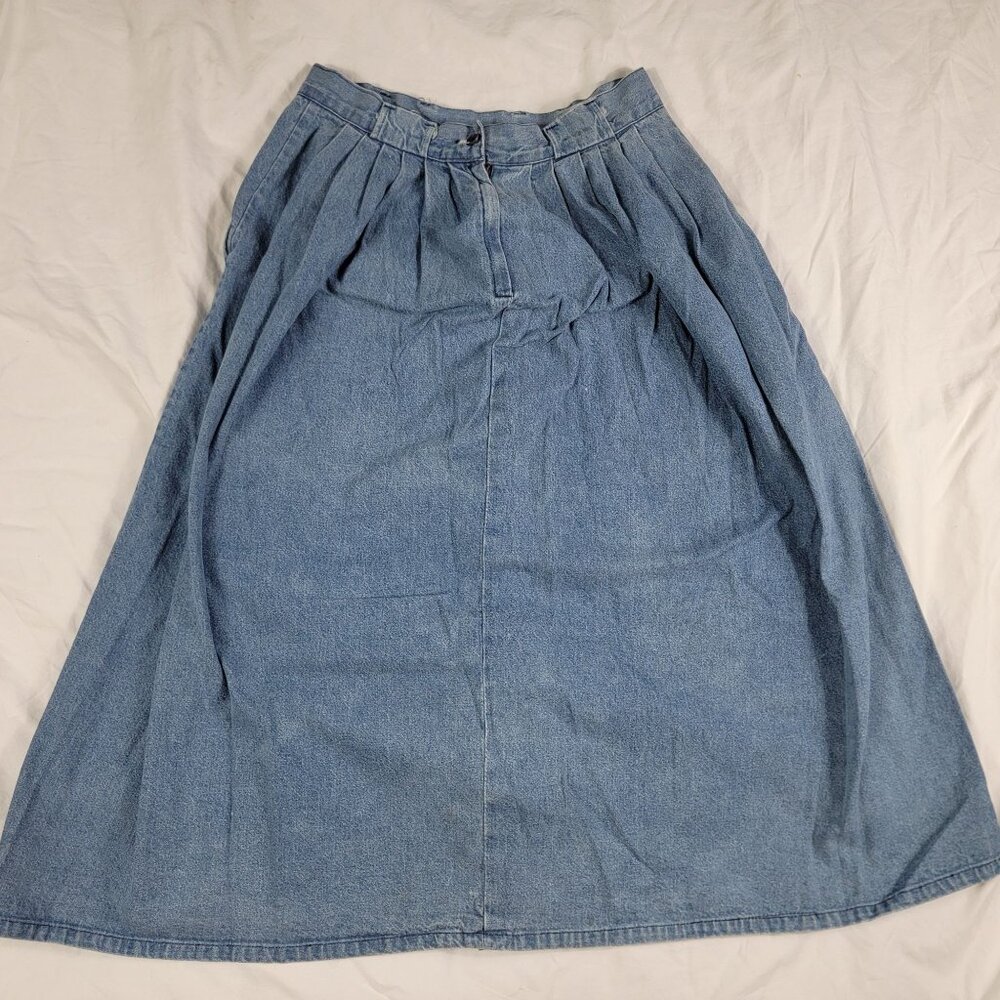 Vintage Avon Fashions Womens 13/14 Denim Skirt Made In USA Retro 90's Fashion